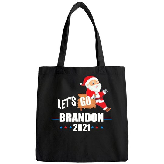 Discover Happy Christmas Santa Let’s Go Brandon 2021 Bags
