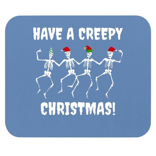 Discover Have A Creepy Skeleton Cartoon Christmas Mouse Pads