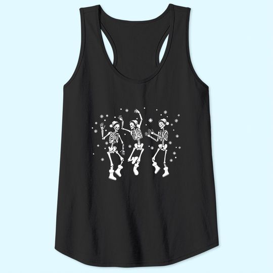 Discover Christmas Dancing Skeleton Party Tank Tops