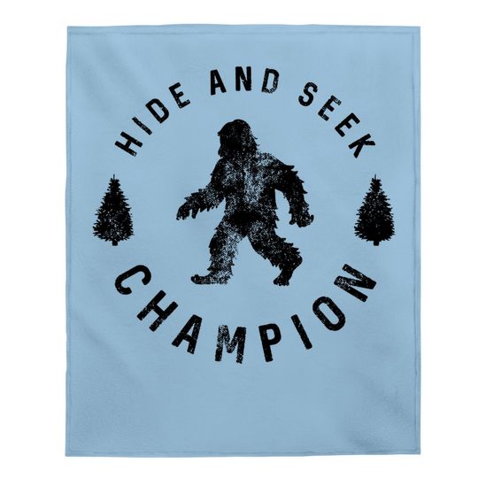 Discover Hide And Seek Champion Baby Blanket Funny Bigfoot Baby Blanket Humor Cool Graphic Print