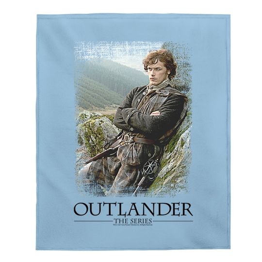 Discover Outlander Jamie With Series Logo Baby Blanket