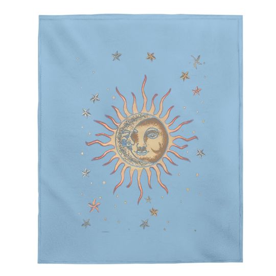 Discover Vintage Sun And Moon Graphic Baby Blanket