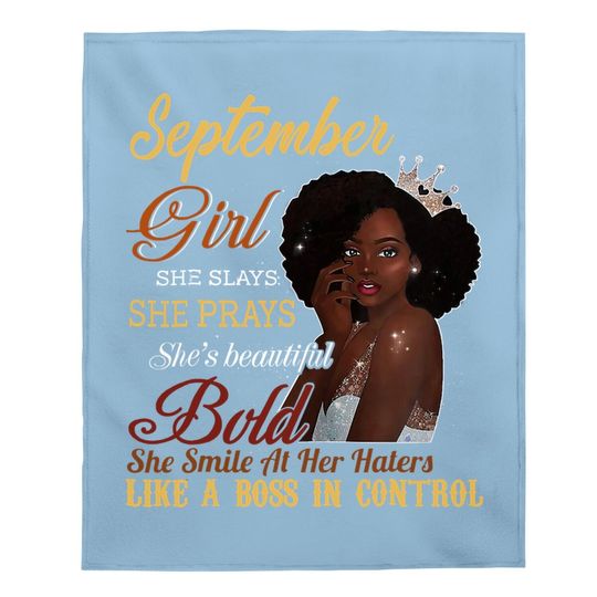 Discover September Girl She Slays She Prays Beautiful Birthday Baby Blanket