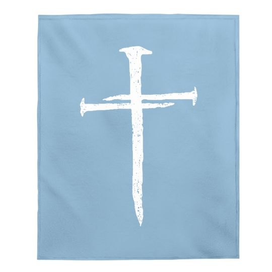 Discover Christian Jesus Nail Cross Baby Blanket
