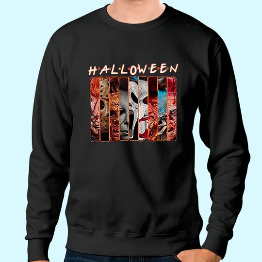 Discover Halloween Squad Vintage Horror Movies Sweatshirt