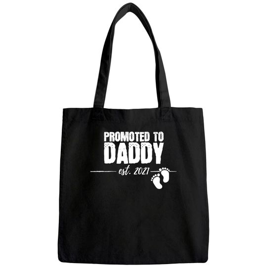 Discover Promoted to Daddy 2021 Soon to be Dad Husband Gift Tote Bag