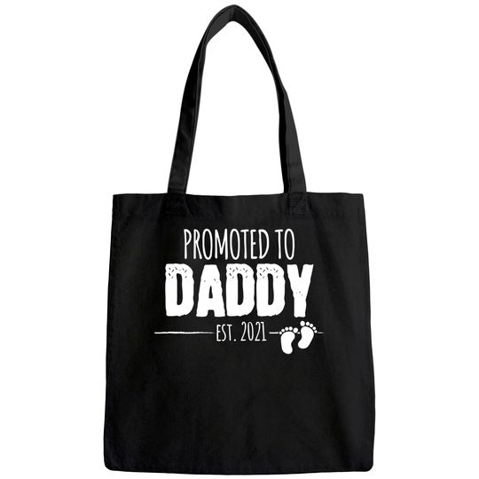 Discover Promoted to Daddy 2021 Soon to be Dad Husband Gift Tote Bag