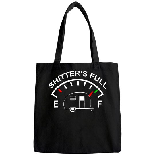 Discover Shitters Full Funny Camper RV Camping Tote Bag
