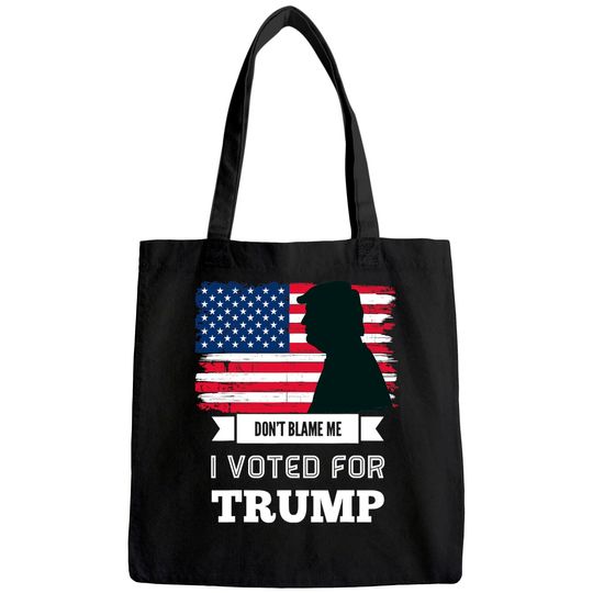 Discover Don't Blame Me I Voted For Trump Distressed Vintage Flag Tote Bag