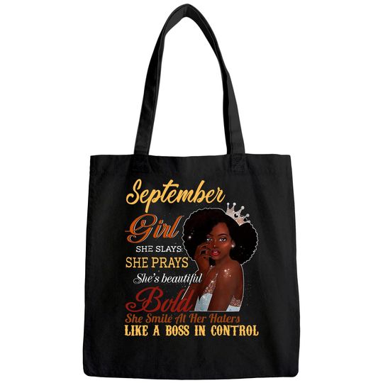 Discover September Girl She Slays She Prays Beautiful Birthday Tote Bag