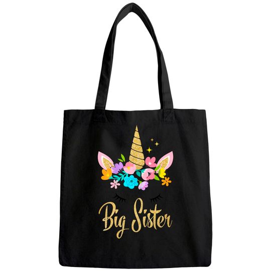 Discover Kids Unicorn Big Sister Tote Bag I'm Going to be a Big Sister T