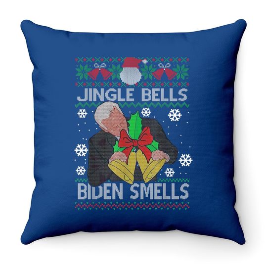 Discover Santa Joe Biden Jingle Bells Throw Pillows