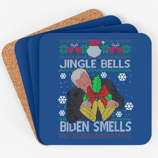 Discover Santa Joe Biden Jingle Bells Coasters
