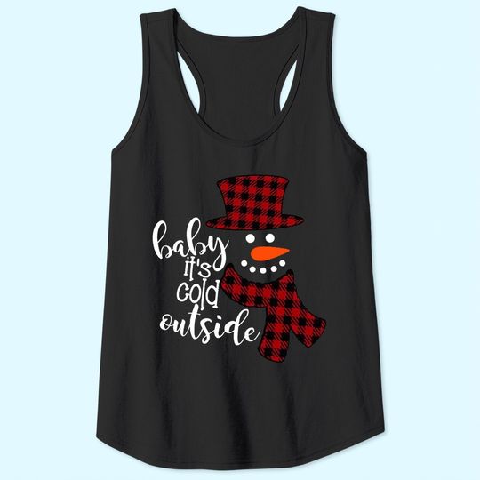 Discover Baby It's Cold Outside Remimi Girl's Christmas Buffalo Plaid Raglan Patchwork Tank Tops