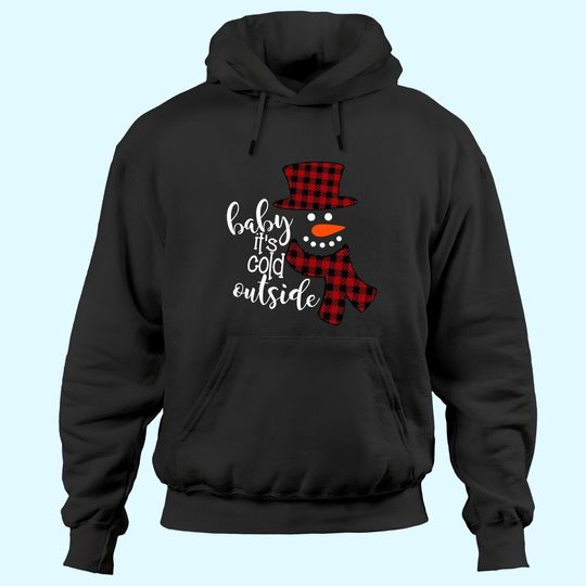 Discover Baby It's Cold Outside Remimi Girl's Christmas Buffalo Plaid Raglan Patchwork Hoodies