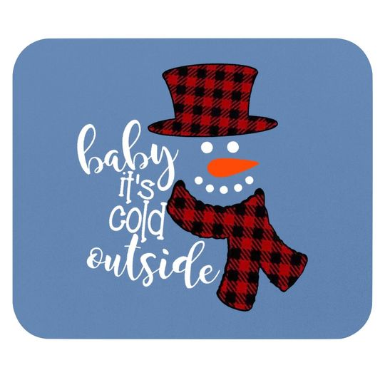 Discover Baby It's Cold Outside Remimi Girl's Christmas Buffalo Plaid Raglan Patchwork Mouse Pads