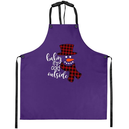 Discover Baby It's Cold Outside Remimi Girl's Christmas Buffalo Plaid Raglan Patchwork Aprons