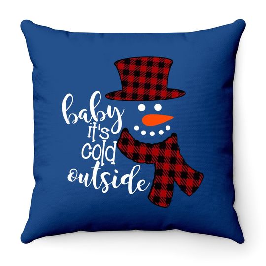 Discover Baby It's Cold Outside Remimi Girl's Christmas Buffalo Plaid Raglan Patchwork Throw Pillows