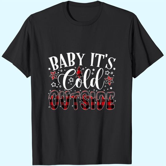Discover Baby It's Cold Outside Christmas Plaid T-Shirts