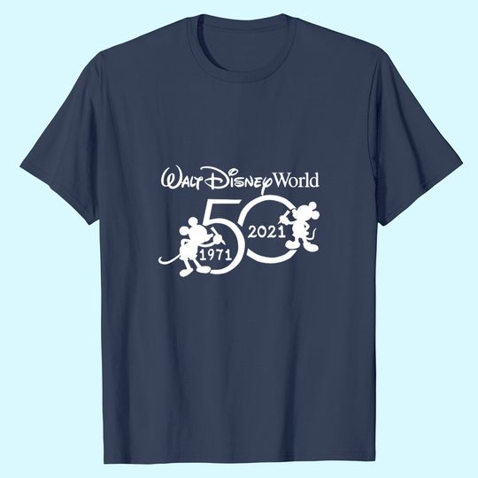 Discover Disney Magic Kingdom 50th Anniversary Mickey Minnie Family T Shirt