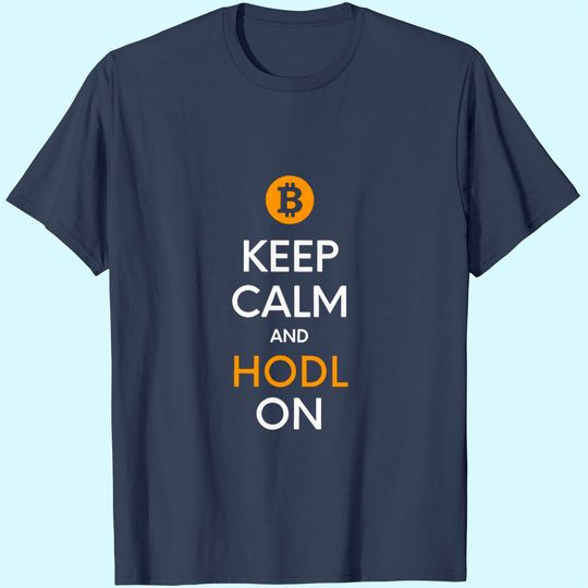 Discover Bitcoin Keep Calm and Hodl On Shirt, Gift for Bitcoin Trader, Crypto Believer