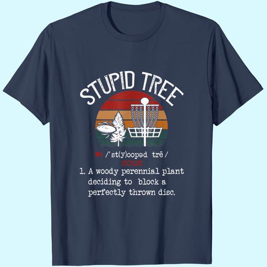 Discover Stupid Tree Disc Golf Vintage T-Shirt