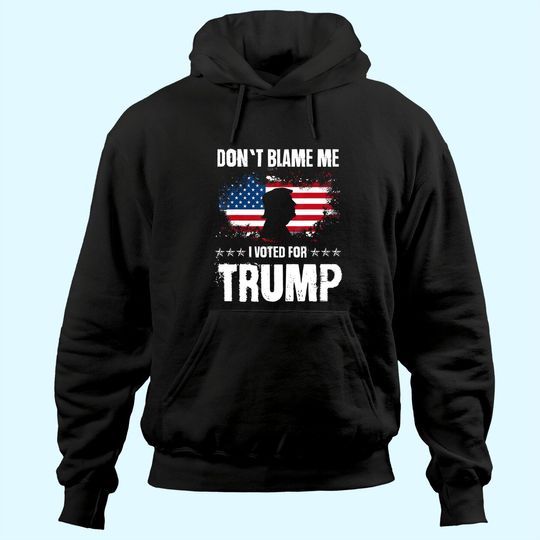 Discover Retro I Voted For Trump Flag Made In Usa, Don't Blame Me Hoodie