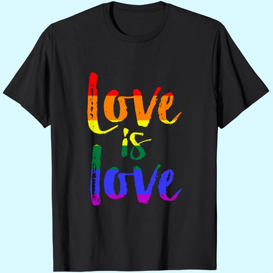 Discover Love is Love Women's V-Neck T-Shirt Gay Pride Shirts Slim FIT