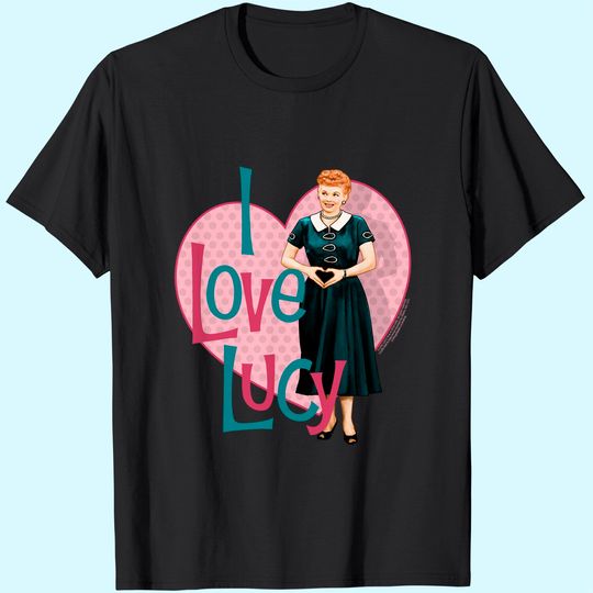 Discover I Love Lucy Classic TV Comedy Lucille Ball Heart You Adult T-Shirt