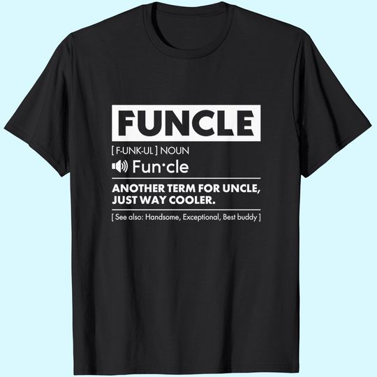 Discover Comfiv Funcle Shirt for Men Best Uncle Shirt Ever Cool T shirt