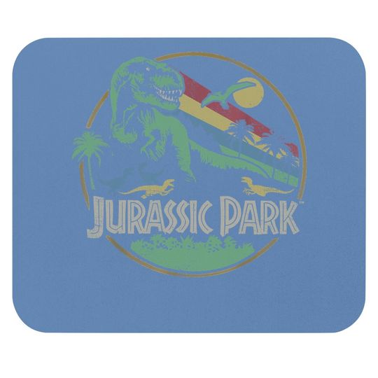 Discover Retro Jurassic Park Darken  mouse Pad