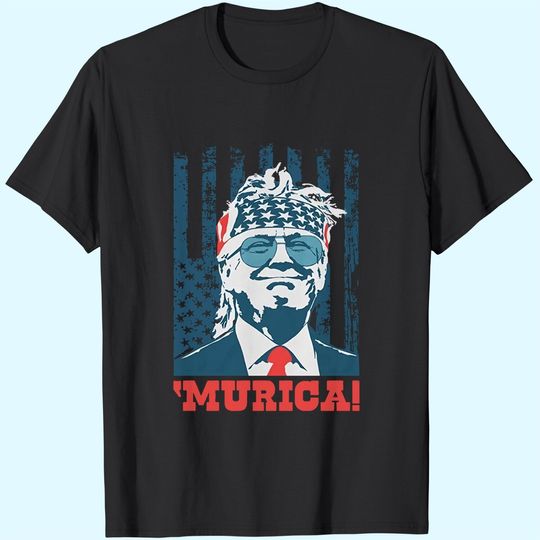 Discover Donald Trump Shirt Murica 4th of July Patriotic American Party USA T-Shirt