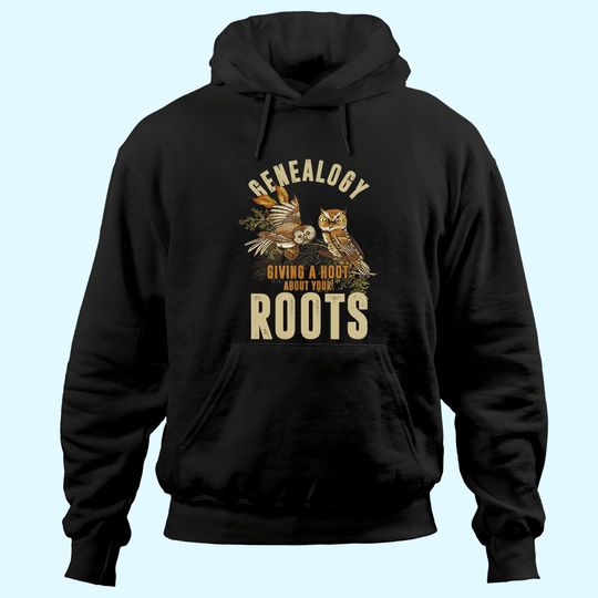 Discover Genealogist Genealogy Owl Lover Roots Ancestry Gift Hoodie
