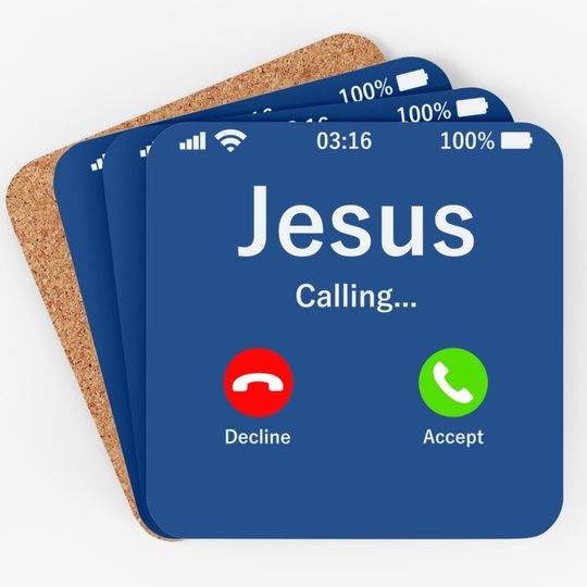 Discover Jesus Is Calling - Christian Coaster