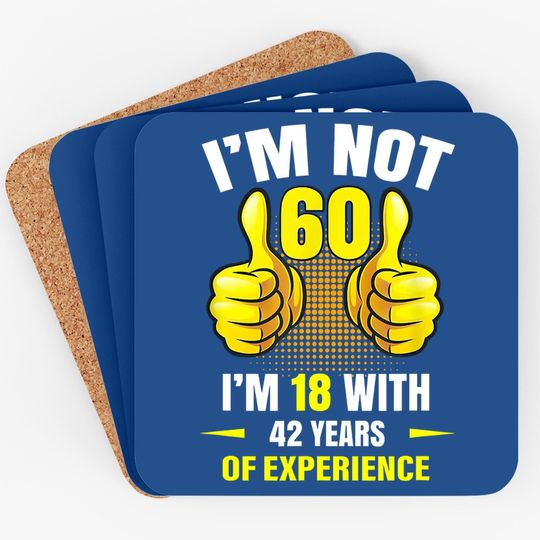 Discover 60th Birthday Gift Funny Man Woman 60 Years Party Coaster