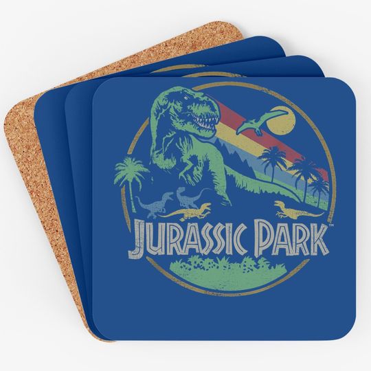 Discover Retro Jurassic Park Darken  coaster