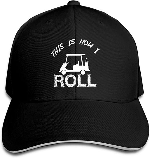 Discover This is How I Roll Baseball Cap Golf Cart Dad Hat Black