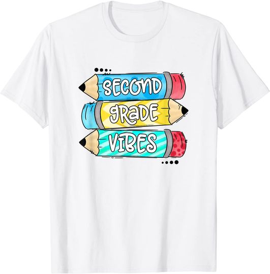 Discover Pencil 2nd Grade Vibes Back To School Teacher Student T Shirt