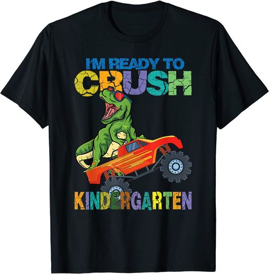 Discover I'm Ready To Crush Kindergarten Dinosaur Back To School Kids T Shirt