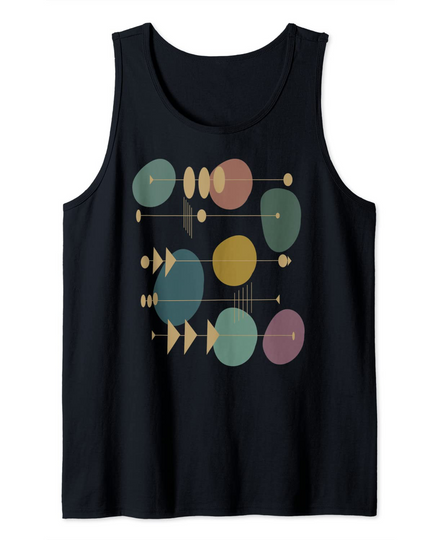 Discover Mid Century Modern Abstract Atomic Art Artsy Artistic Swank Tank Top