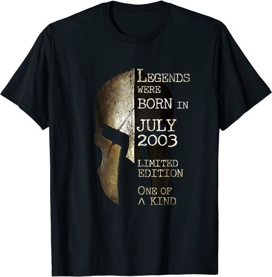 Discover Legends Born In July 2003 18th Birthday T-Shirt