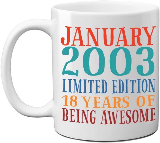 Discover January 2003 Birthday Ceramic Mug