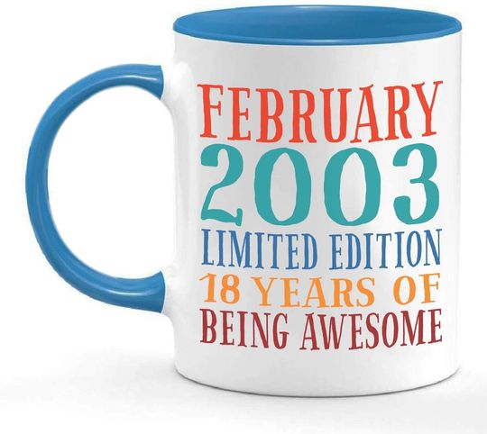 Discover February 2003 Birthday Ceramic Mug