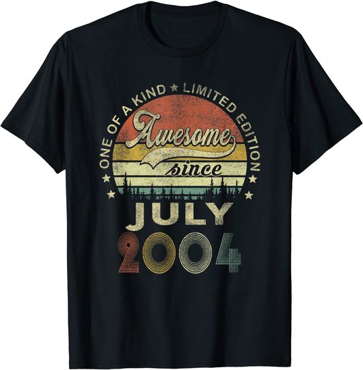 Discover Vintage July 2004 17th Birthday Idea T-Shirt