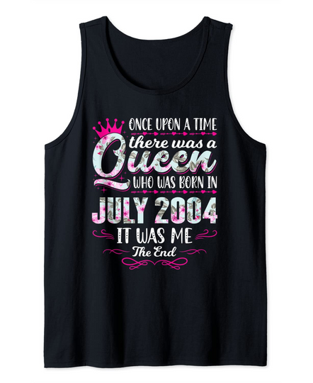 Discover Queen Born in July 2004 Cute Girl 17th Birthday Tank Top