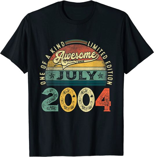 Discover 17th Birthday Decorations July 2004 Men Women T-Shirt
