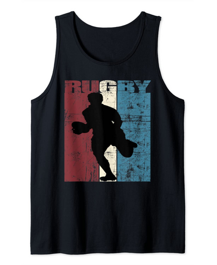 Discover Rugby Vintage Player Distressed Tank Top