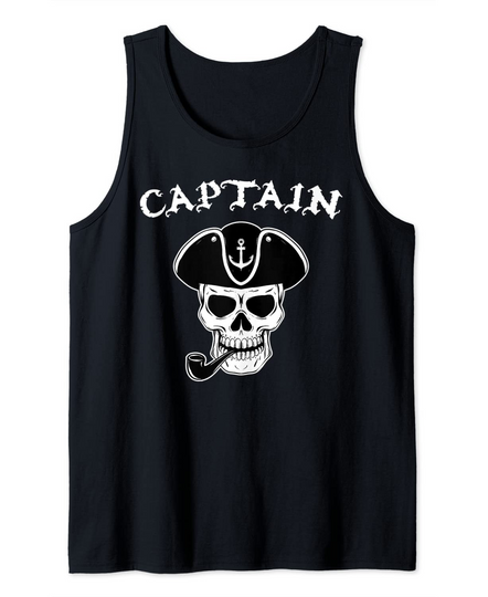 Discover Pirate Captain Nautical Skull Love Sailing Tank Top