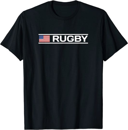 Discover USA Flag Rugby T Shirt