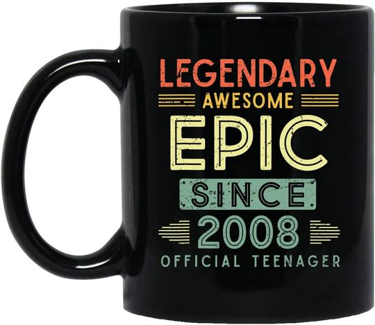 Discover Girl Boy 13th Birthday Legendary 2008  Mugnager Ceramic Mug